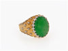 18K-YG+WG JADE RING BY "BUCCELLATI"