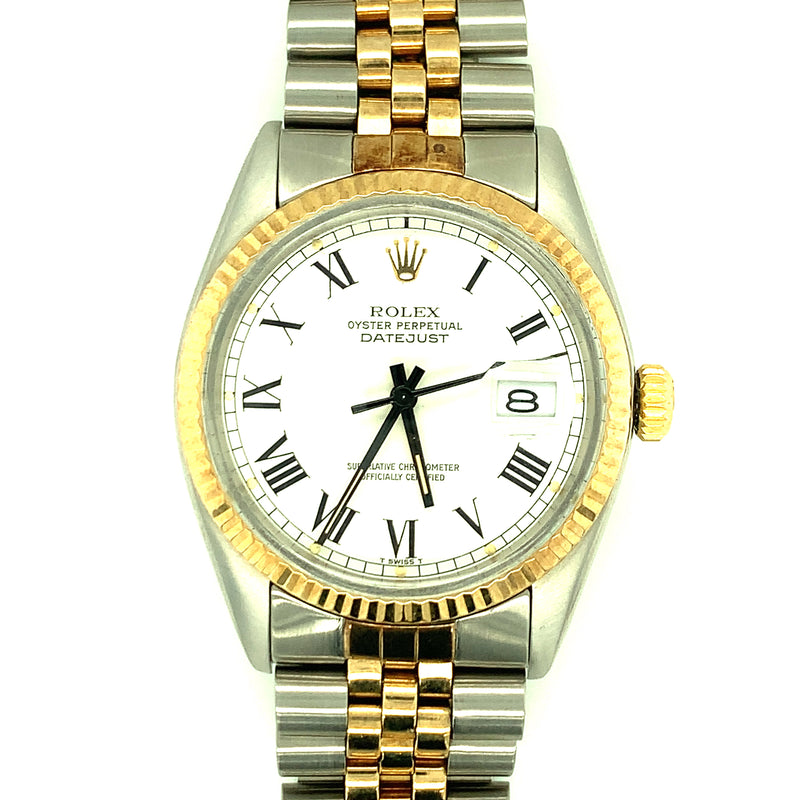 14K-YG+SS DATEJUST ROLEX