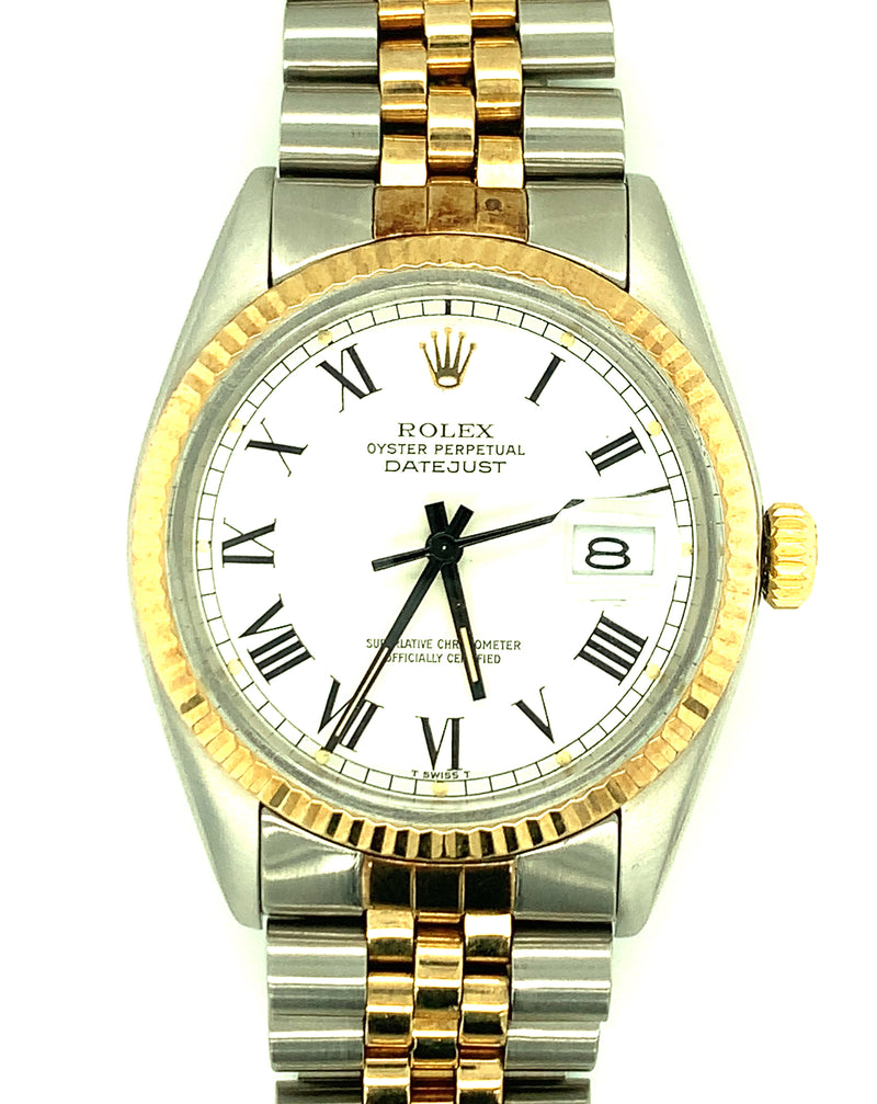 14K-YG+SS DATEJUST ROLEX