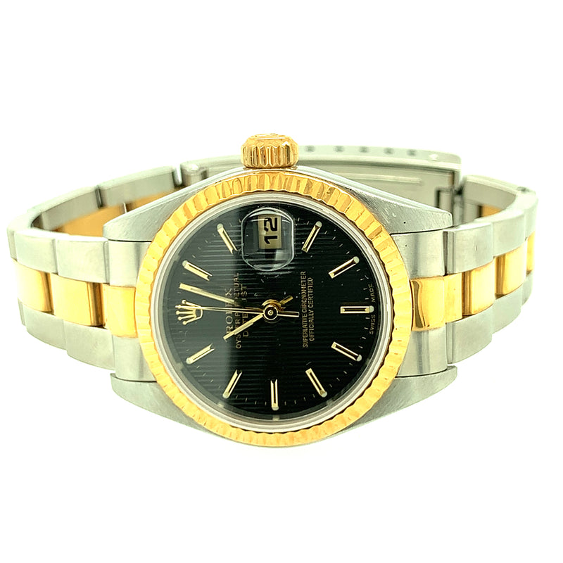 18K Yellow Gold and Stainless Steel Ladies Wristwatch