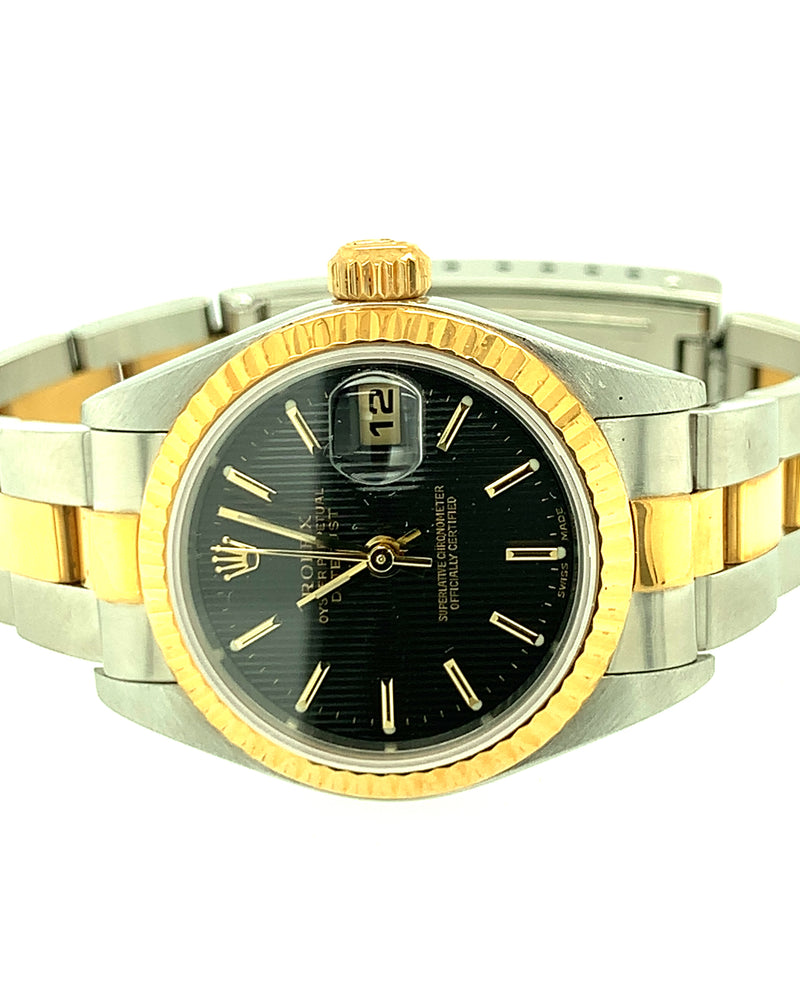 18K Yellow Gold and Stainless Steel Ladies Wristwatch