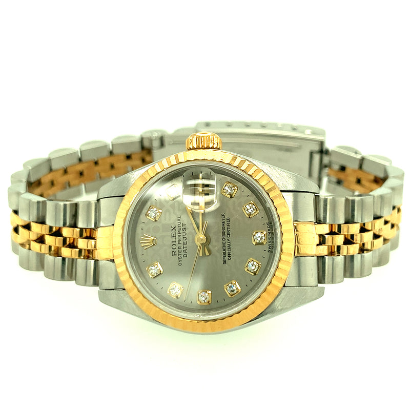 Ladies Two Tone Rolex Wristwatch