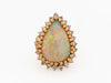 18K-YG+WG WHITE OPAL AND DIAMOND RING