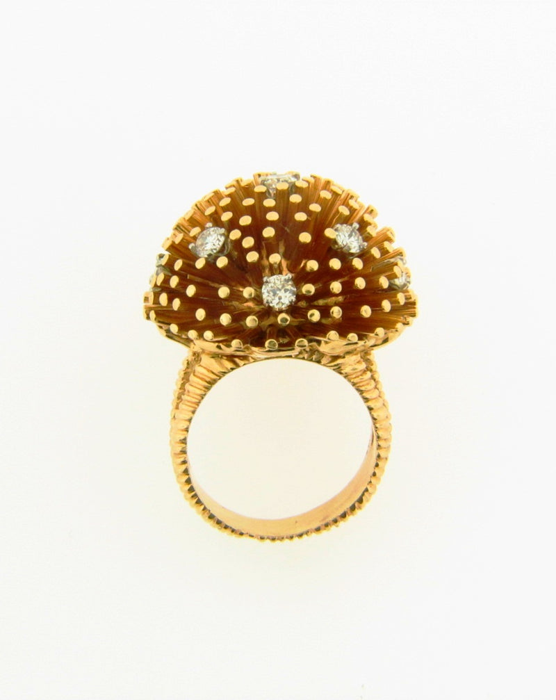 14K Yellow and Rose Gold, Diamond Bombe Ring | 18 Karat Appraisers | Beverly Hills, CA | Fine Jewelry