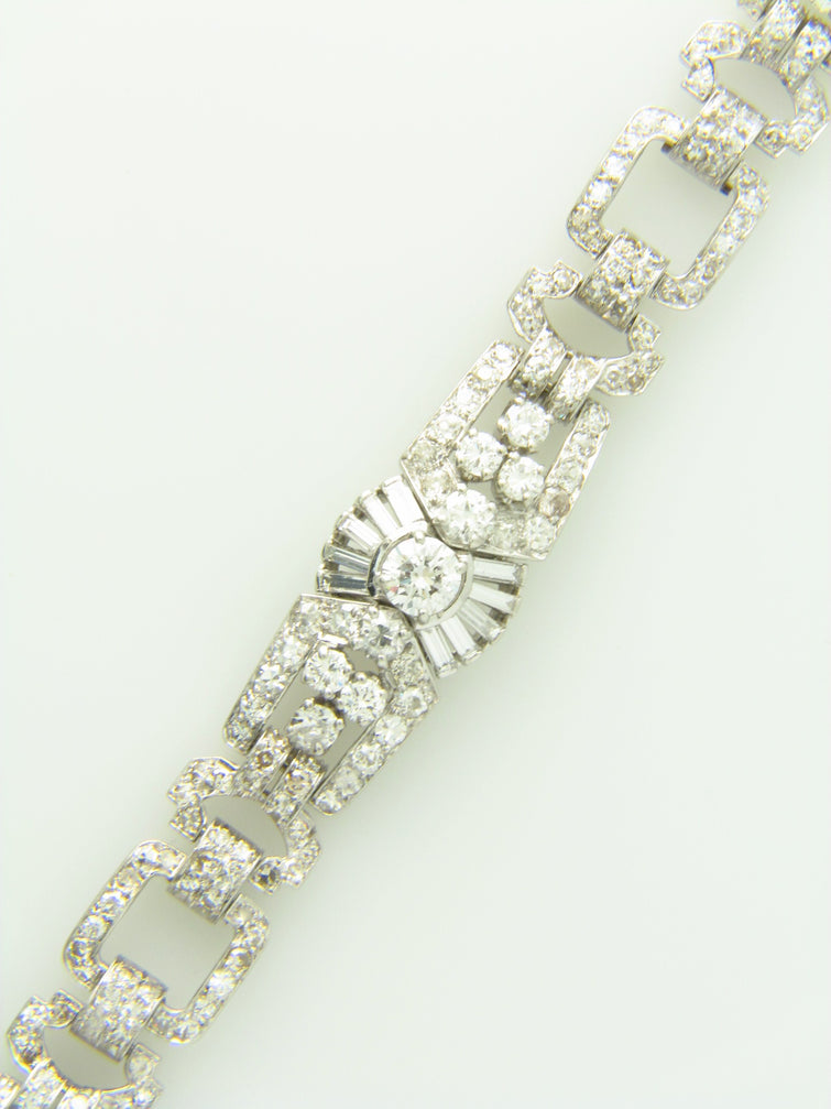 Art Deco, Platinum Diamond Bracelet | 18 Karat Appraisers | Beverly Hills, CA | Fine Jewelry