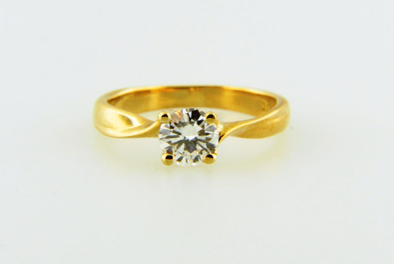 18K Yellow Gold, Diamond Solitaire Ring | 18 Karat Appraisers | Beverly Hills, CA | Fine Jewelry