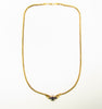 14K Yellow Gold Sapphire and Diamond Necklace