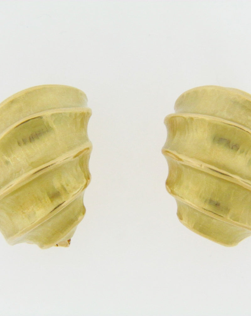 18K YELLOW GOLD EARCLIPS | 18 Karat Appraisers | Beverly Hills, CA | Fine Jewelry