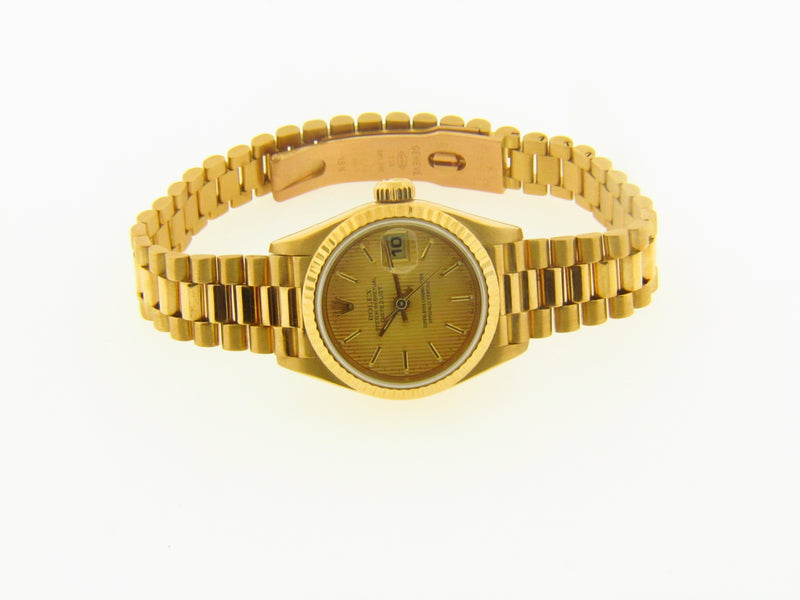 Lady's 18K Yellow Gold Rolex President Watch | 18 Karat Appraisers | Beverly Hills, CA | Fine Jewelry