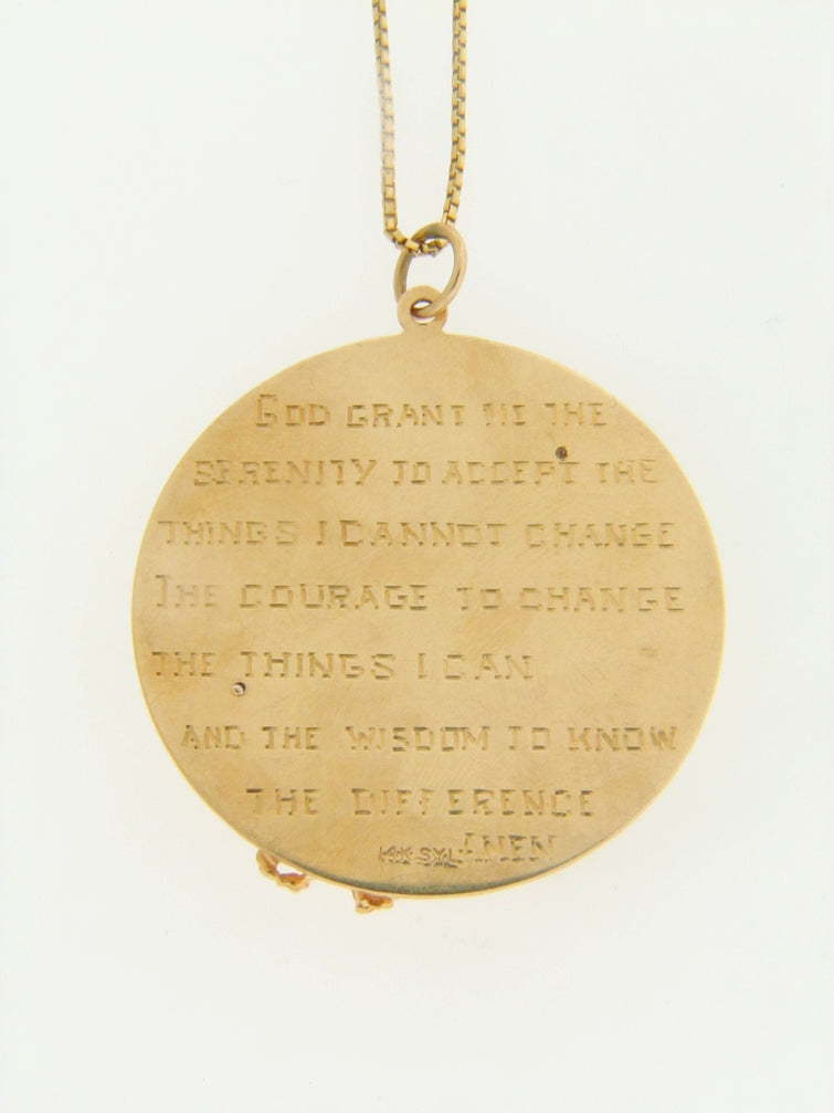 14K YELLOW GOLD CIRCULAR PENDANT / NECKLACE | 18 Karat Appraisers | Beverly Hills, CA | Fine Jewelry