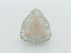 14K WHITE GOLD OPAL AND DIAMOND RING | 18 Karat Appraisers | Beverly Hills, CA | Fine Jewelry