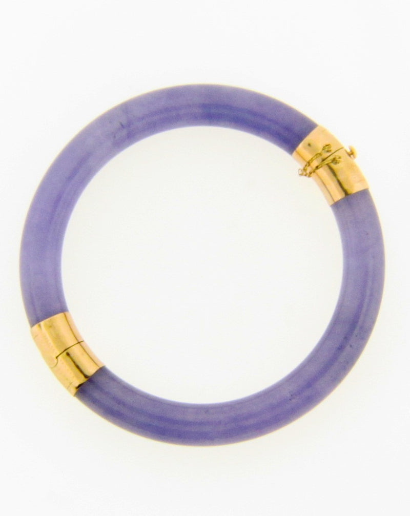 14K Yellow Gold Hinged Lavender Bracelet | 18 Karat Appraisers | Beverly Hills, CA | Fine Jewelry
