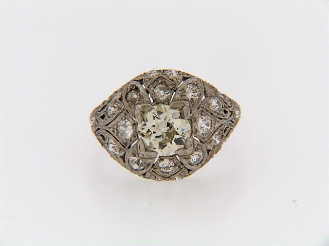PLATINUM DIAMOND DOMED BOMBE RING | 18 Karat Appraisers | Beverly Hills, CA | Fine Jewelry