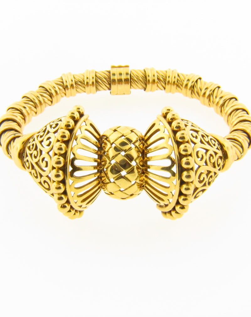 Retro 18K Yellow and Rose Gold Bracelet | 18 Karat Appraisers | Beverly Hills, CA | Fine Jewelry