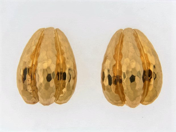 18K-YG EARCLIPS BY "HENRY DUNAY"