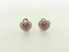 14K White and Yellow Gold, Pink Sapphire and Diamond Earrings | 18 Karat Appraisers | Beverly Hills, CA | Fine Jewelry