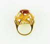 18K Yellow Gold and Platinum, Citrine and Diamond Ring | 18 Karat Appraisers | Beverly Hills, CA | Fine Jewelry
