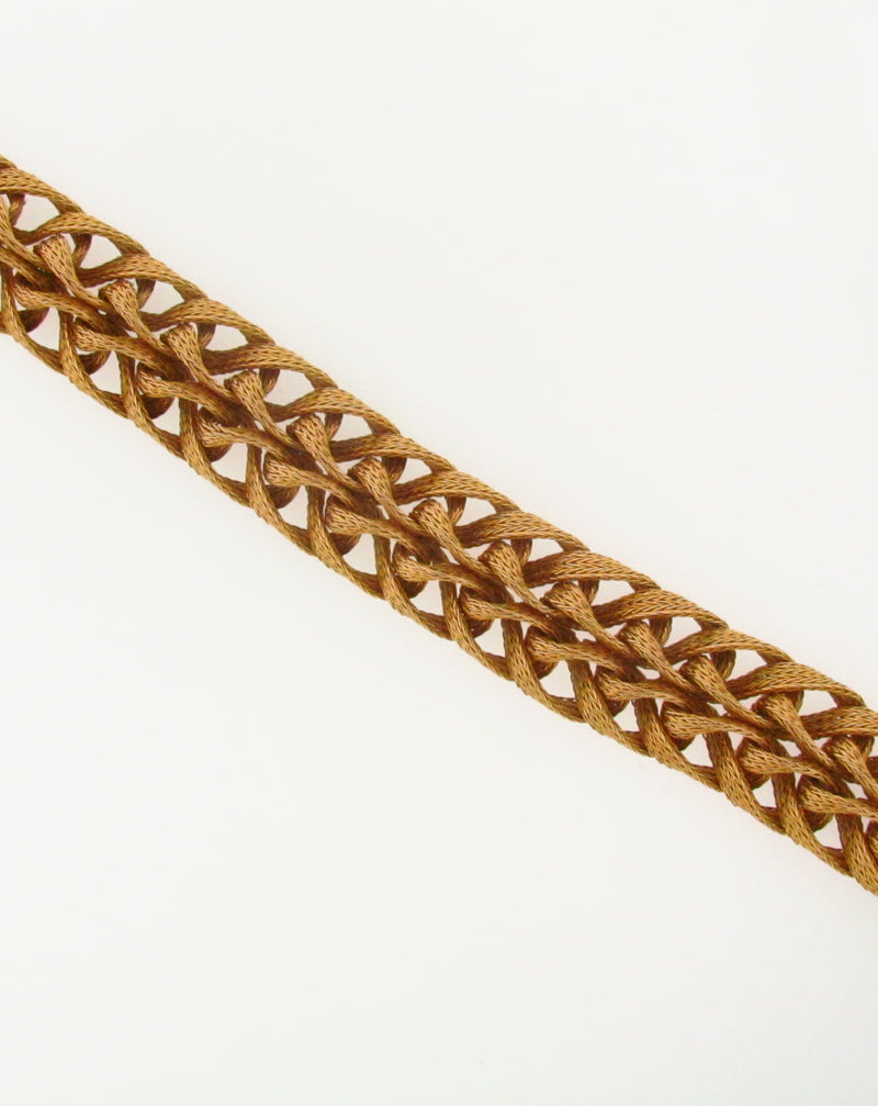 18K YELLOW GOLD WOVEN / BRAIDED GOLD LINK BRACELET | 18 Karat Appraisers | Beverly Hills, CA | Fine Jewelry