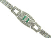 Art Deco, Platinum Diamond and Emerald Bracelet