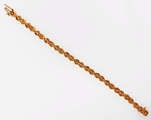 14K-YG DIAMOND BRACELET | 18 Karat Appraisers | Beverly Hills, CA | Fine Jewelry
