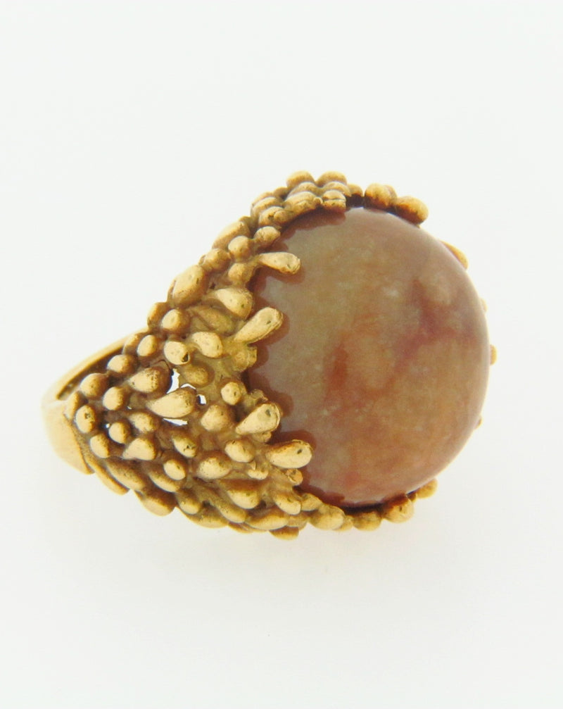 18K-YG BROWN CHALCEDONY RING | 18 Karat Appraisers | Beverly Hills, CA | Fine Jewelry