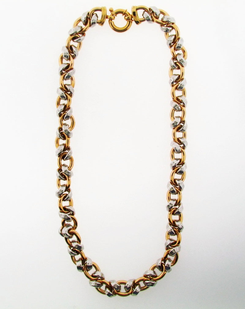 18K Bi-color Gold Necklace
