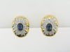 18K Yellow and White Gold Sapphire and Diamonds Earrings | 18 Karat Appraisers | Beverly Hills, CA | Fine Jewelry