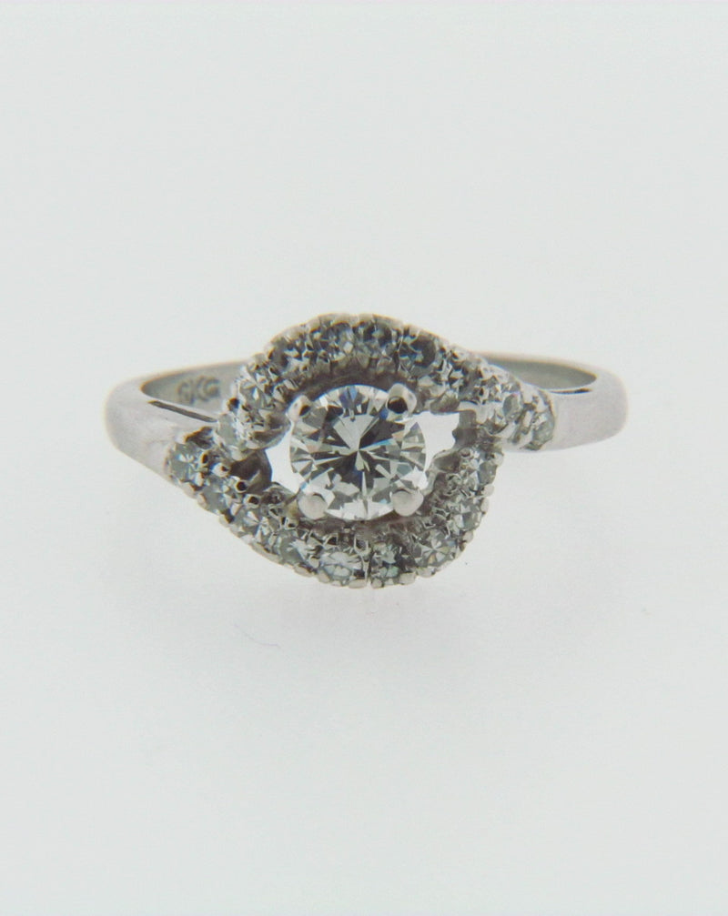 14K WHITE GOLD DIAMOND SOLITAIRE RING | 18 Karat Appraisers | Beverly Hills, CA | Fine Jewelry