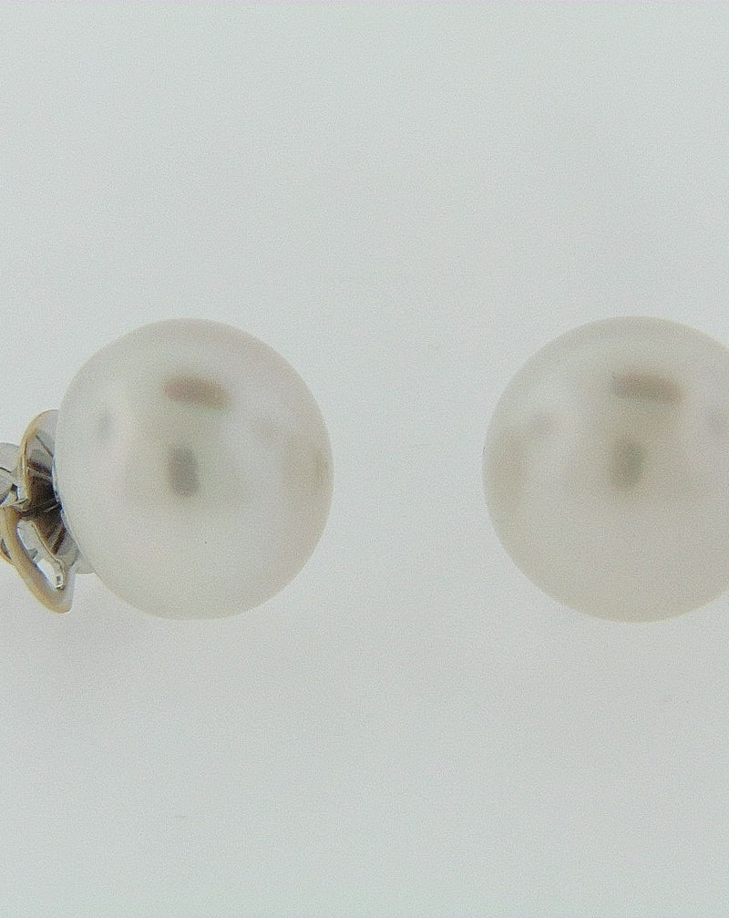 18K WHITE GOLD PEARL STUDS | 18 Karat Appraisers | Beverly Hills, CA | Fine Jewelry
