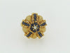 18K YELLOW GOLD SAPPHIRE AND DIAMOND DOME RING | 18 Karat Appraisers | Beverly Hills, CA | Fine Jewelry