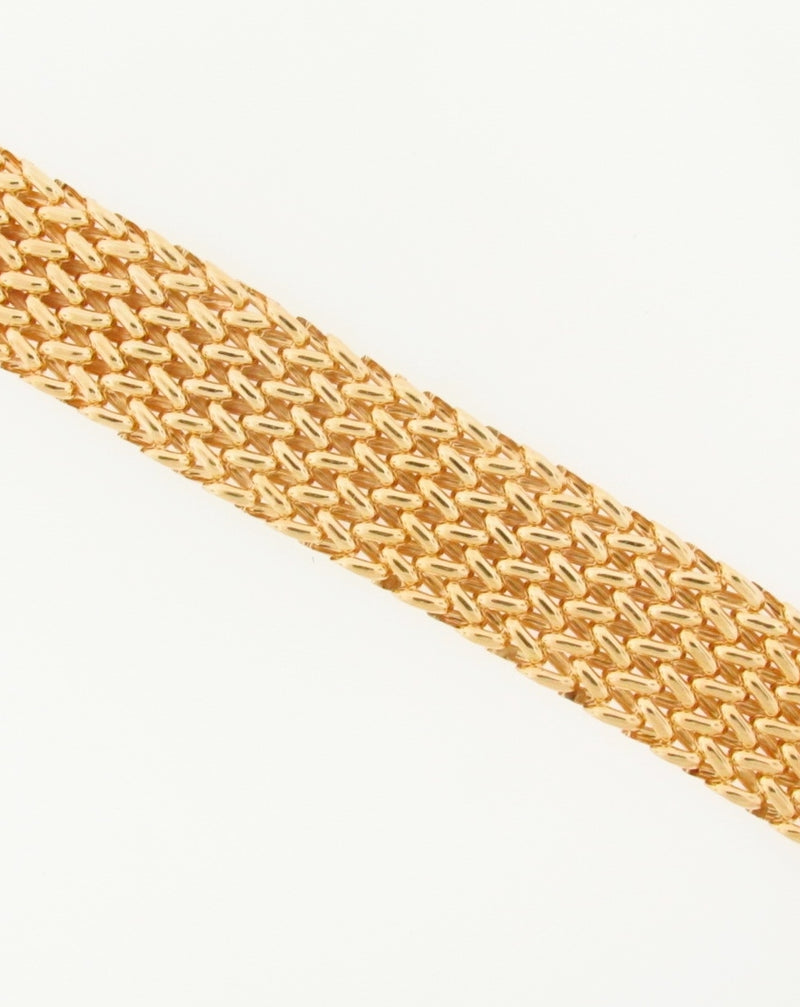 14K YELLOW GOLD WOVEN LINK BRACELET | 18 Karat Appraisers | Beverly Hills, CA | Fine Jewelry