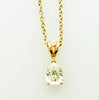 14K-YG DIAMOND SOLITAIRE PENDANT