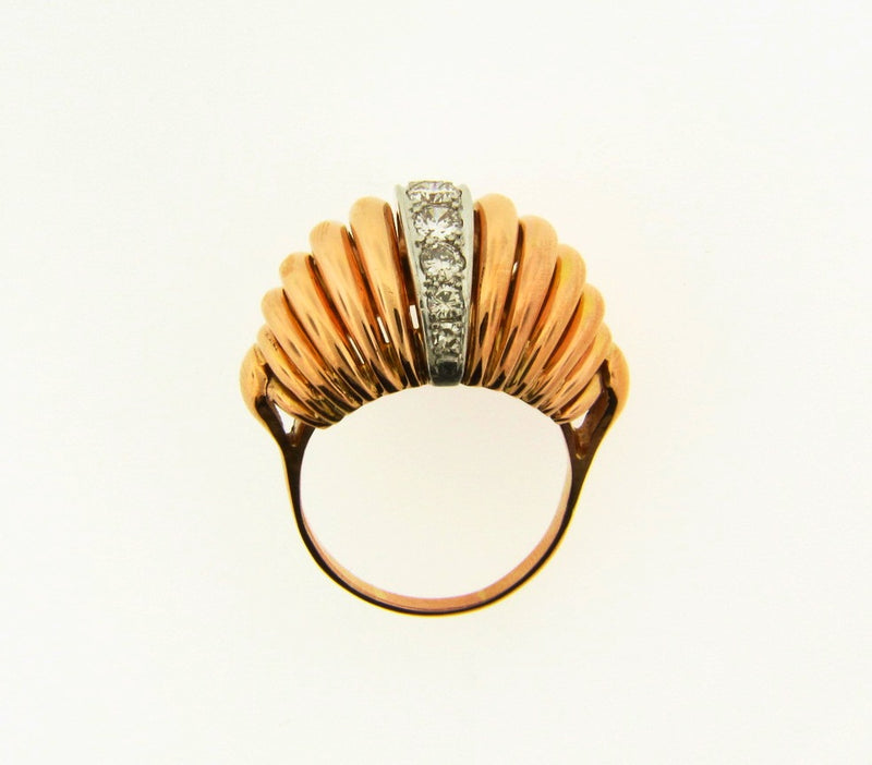 Retro 18K Rose Gold, Diamond Ring