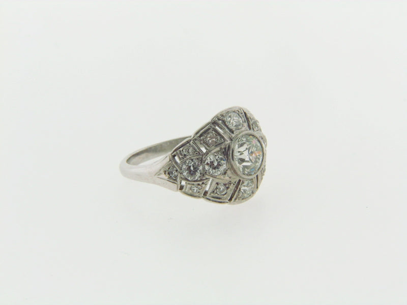 PLATINUM DIAMOND BOMBE RING | 18 Karat Appraisers | Beverly Hills, CA | Fine Jewelry