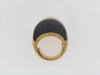 18K-YG WHITE CORAL AND BLACK ONYX BOMBE RING