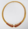 18K-YG RUBY AND DIAMOND TUBOGAS NECKLACE