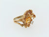 14K-YG CITRINE AND DIAMOND RING