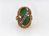 14K-YG JADE AND DIAMOND RING | 18 Karat Appraisers | Beverly Hills, CA | Fine Jewelry