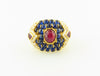 18K Yellow Gold, Ruby, Sapphire, and Diamond Ring | 18 Karat Appraisers | Beverly Hills, CA | Fine Jewelry