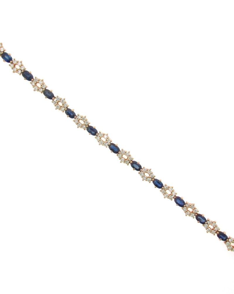 18K Yellow Gold Diamond and Sapphire Bracelet | 18 Karat Appraisers | Beverly Hills, CA | Fine Jewelry