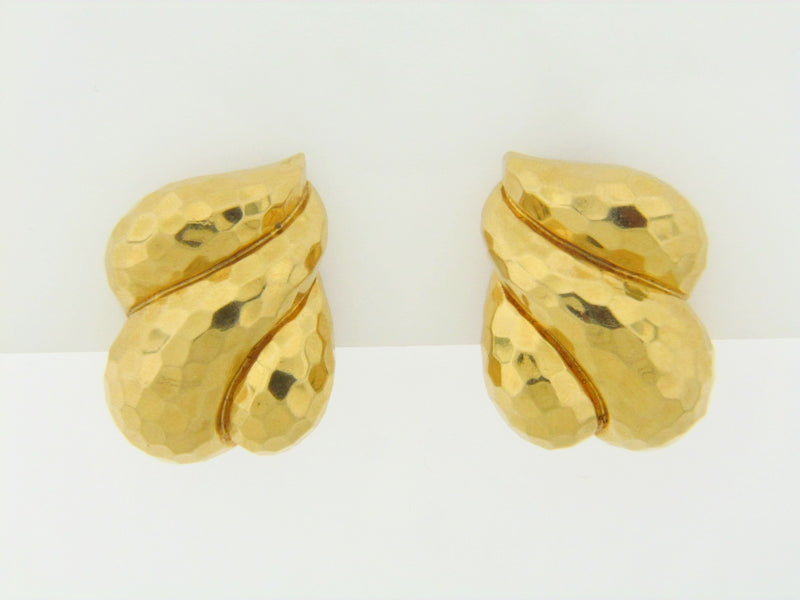 18K YELLOW GOLD EARCLIPS BY "HENRY DUNAY" | 18 Karat Appraisers | Beverly Hills, CA | Fine Jewelry