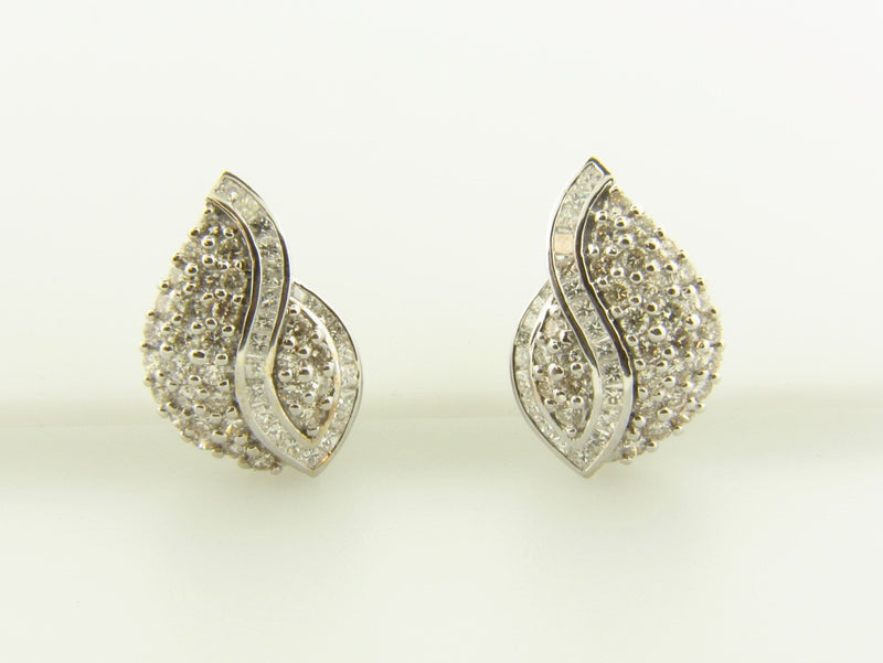 18K White Gold, Diamond Earrings | 18 Karat Appraisers | Beverly Hills, CA | Fine Jewelry