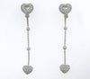 18K-WG Diamond Dangling Earrings by "Chopard"