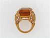 18K-YG CITRINE AND DIAMOND RING