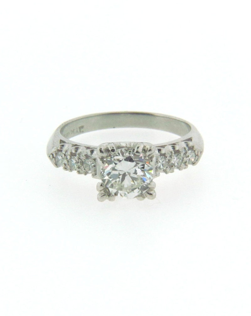 PLATINUM DIAMOND ENGAGEMENT RING | 18 Karat Appraisers | Beverly Hills, CA | Fine Jewelry