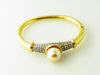 18K Yellow Gold, Diamond and Pearl Bangle Bracelet | 18 Karat Appraisers | Beverly Hills, CA | Fine Jewelry