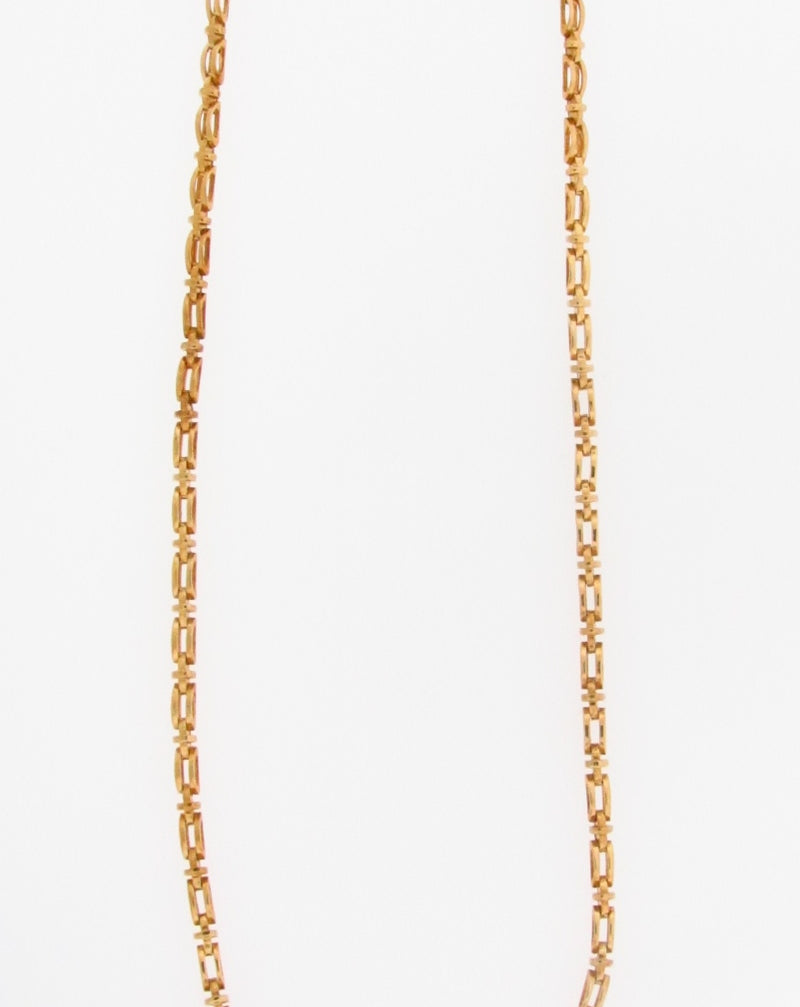 14K-YG SAPPHIRE AND DIAMOND NECKLACE