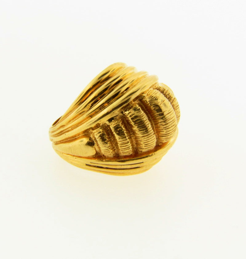 14K-YG Dome Ring