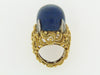 18K YELLOW GOLD LAPIS LAZULI AND DIAMOND RING | 18 Karat Appraisers | Beverly Hills, CA | Fine Jewelry