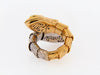 18K-YG+WG SERPENTINE BY-PASS RING BY "NARDI"